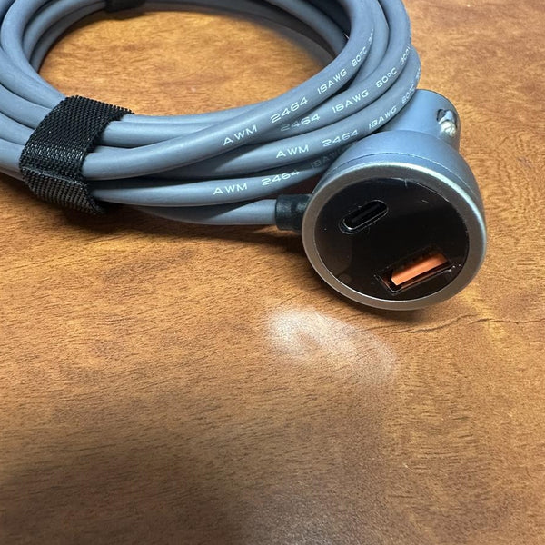 Starlink Mini Car Power Cable with Dual USB Car Charger (12V-24V) + Voltmeter