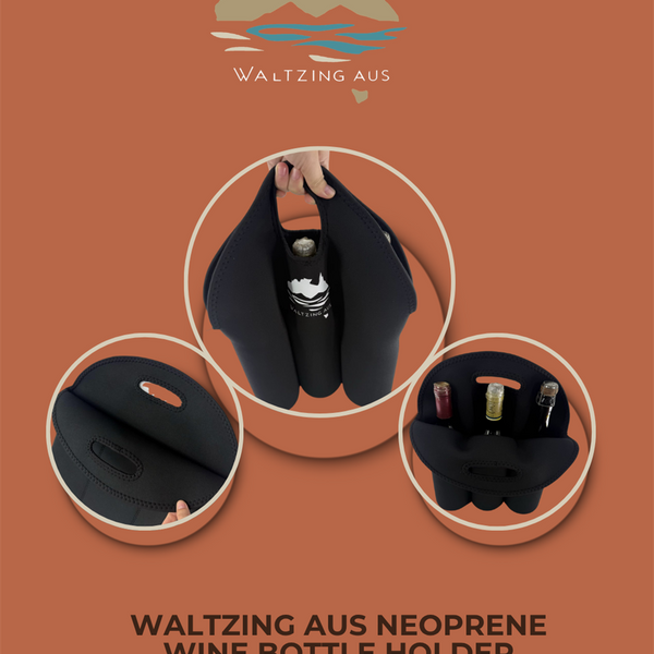 Waltzing Aus Neoprene Wine Bottle holder