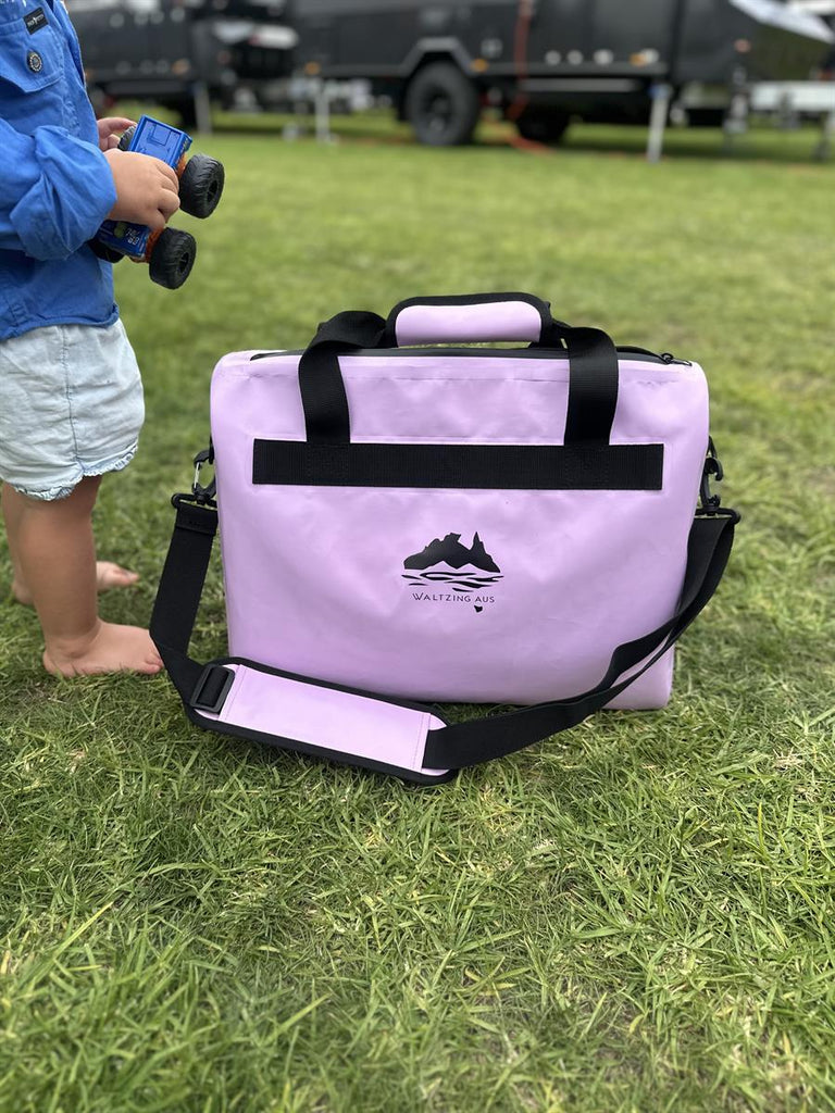 Waltzing Aus 20L – Ultimate Waterproof Cooler Bag – Light Purple, Navy Blue, Aqua, Green, Brown
