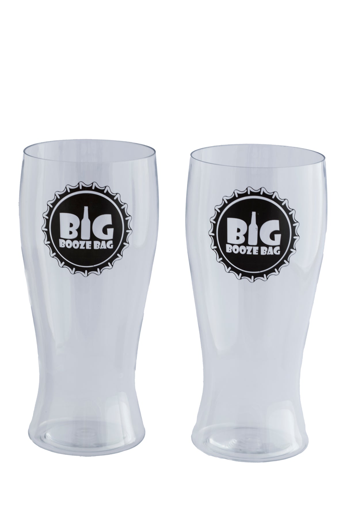 big booze bag 16oz beer glass 2 pack