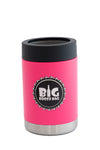 big booze bags stubby cooler insulated pink