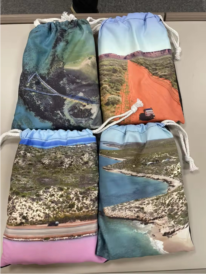 Waltzing Aus Microfibre Beach Towel – Steep Point / Stromatolites / Pink Lake / Kennedy Ranges